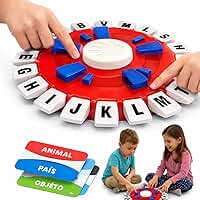 Jogo de Palavras Tapple Jogo de Tabuleiro Trava Letras Tipo Stop com Timer, Educativo, Rápido e Divertido para Crianças e Adultos Premium