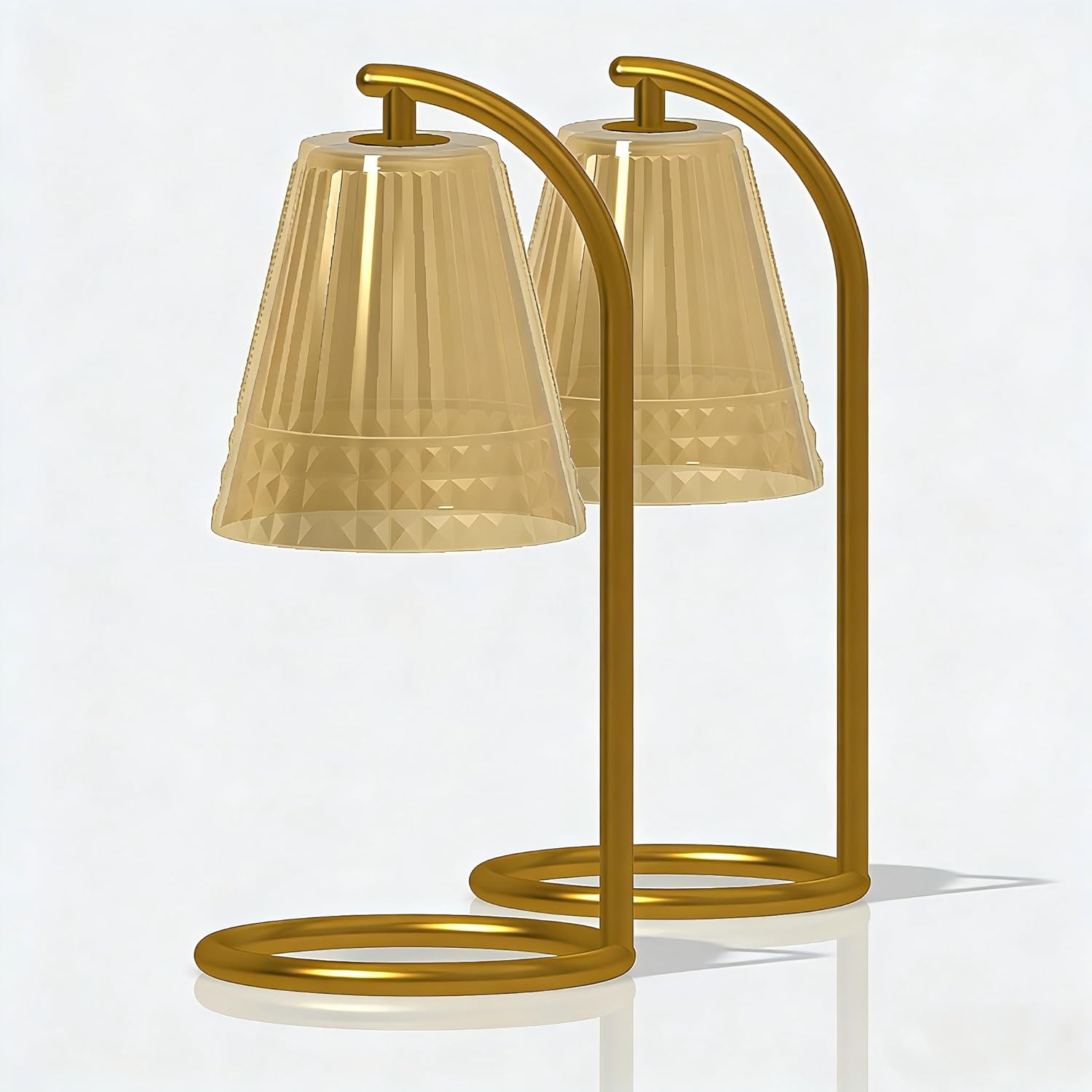 LIAPOTT Candle Warmer Lamp with Timer Dimmable, Height-Adjustable Candle Warmer（Yellow）