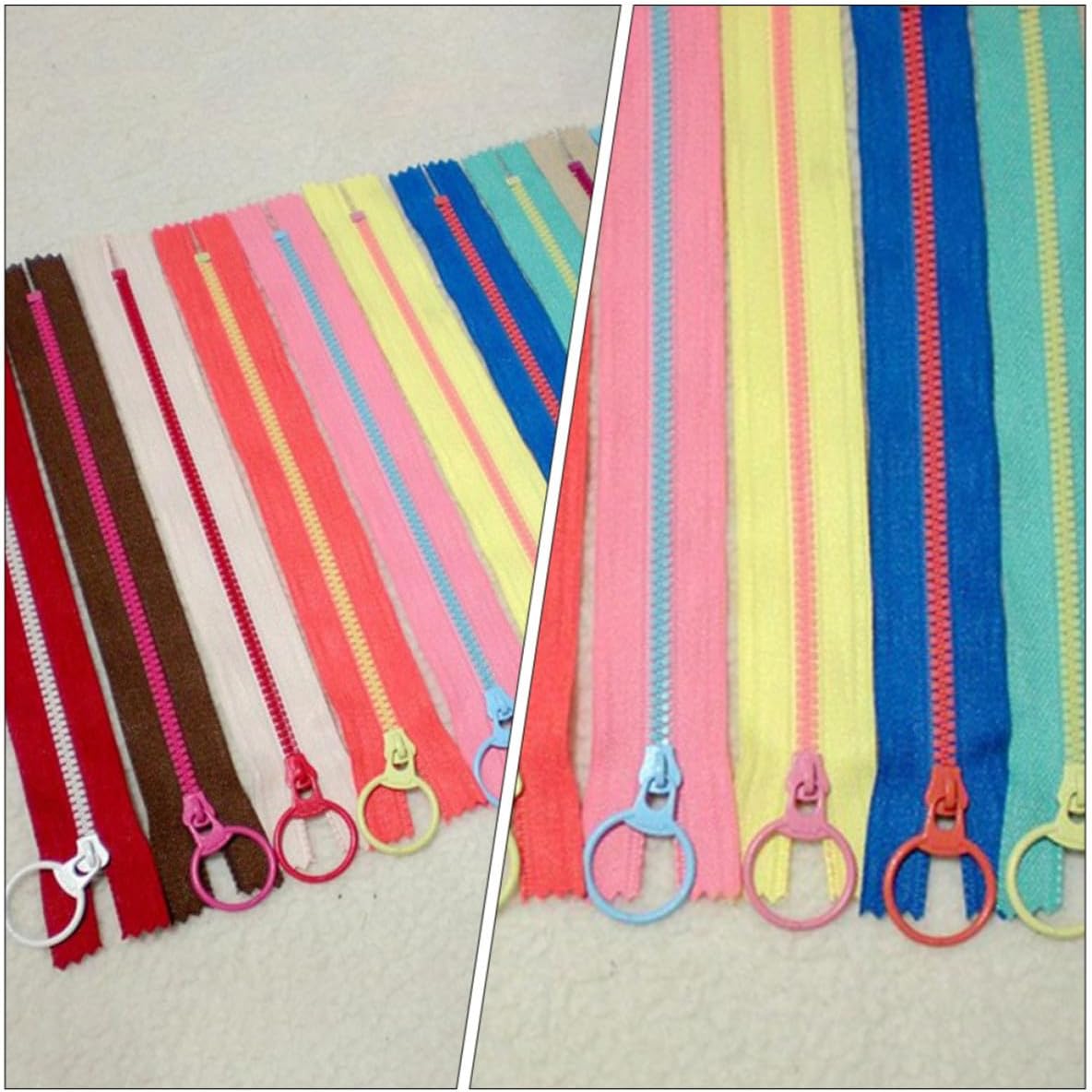 20 Pcs Resin Zippers Colorful Sewing Craft Supplies for Bags