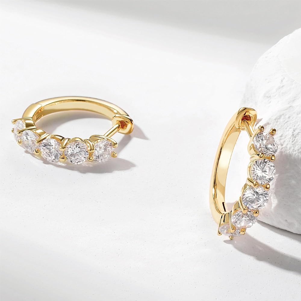 Amazon.com: shinelab Gold Hoop Earrings for Women Gold