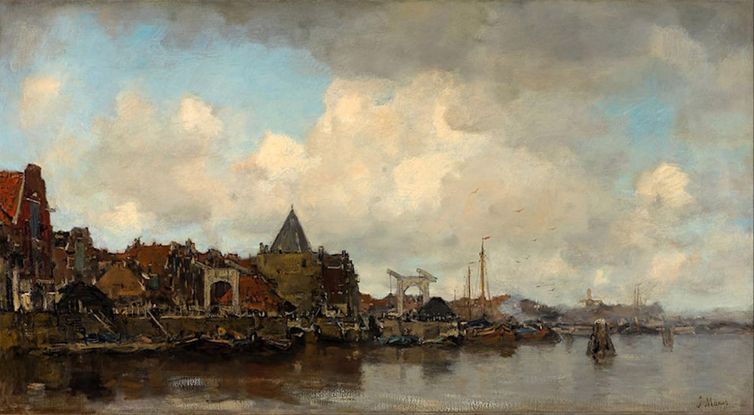 SERENDIPITP Retro Picture Poster Wall Art Pictures Painting lo Schreierstore Jacob Henricus Maris Wall Art Canvas Print for Wall Decor 60x90cm