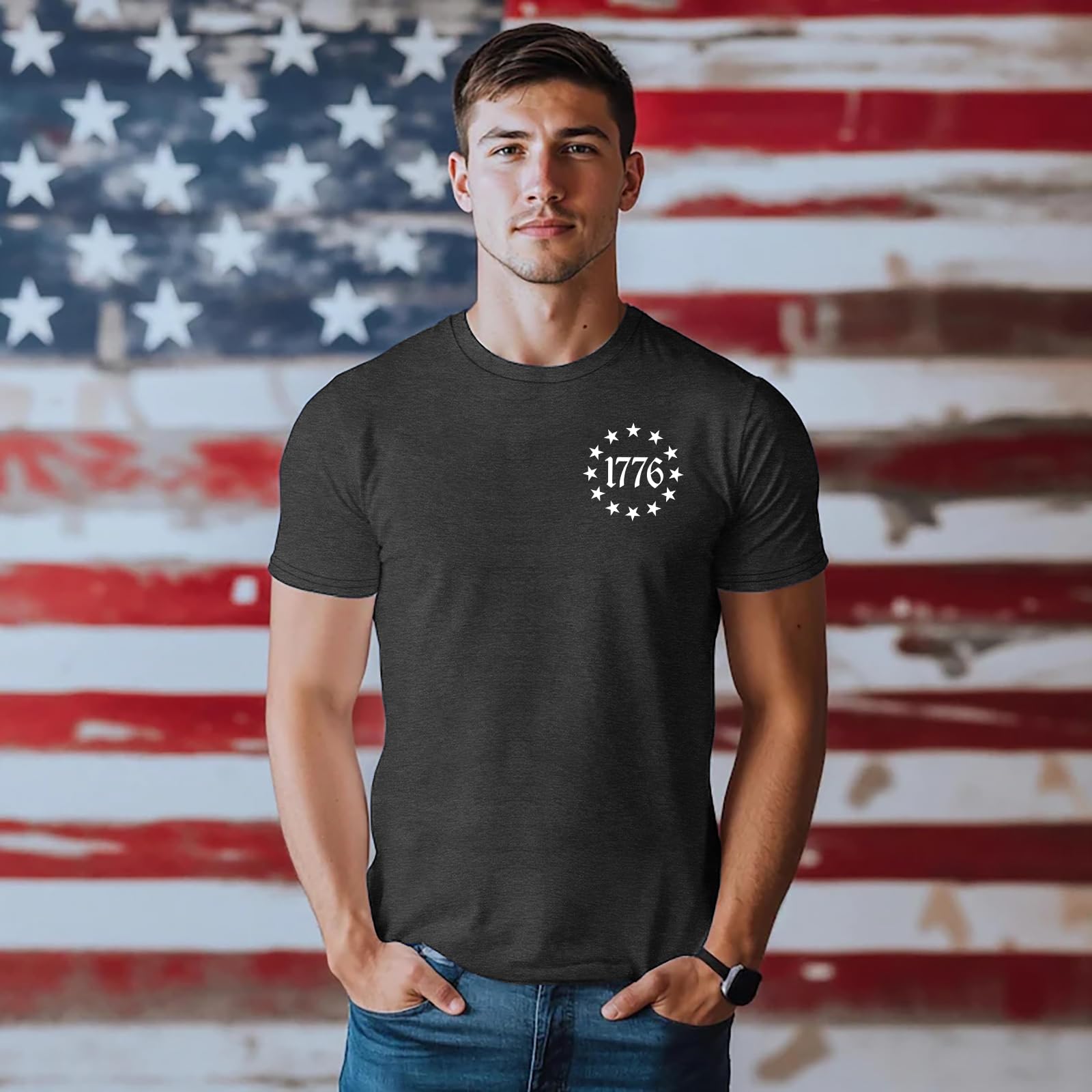Men's 250 Anniversary USA Shirt American Flag T Shirt 250 Years America Anniversary Shirt Patriotic Shirts Tops - 2