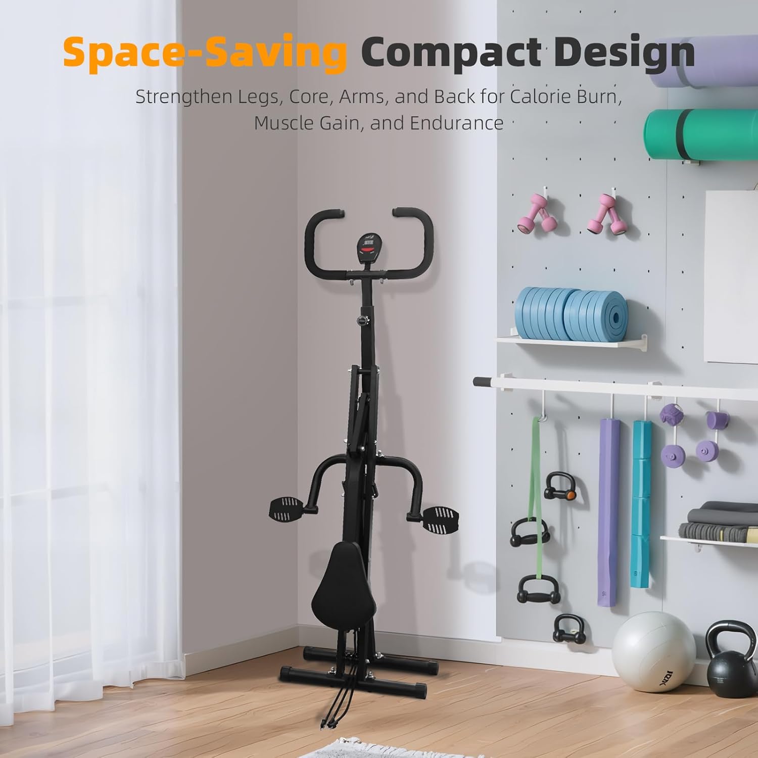 Deep Squat Machine for Women, Foldable 2-in-1 Squat Rowing Machine for Home - Glute, Abs and Leg Trainer with LCD Monitor- Low Impact Home Gym for Women & Seniors image 4 of 9 B0FLJN5NGV