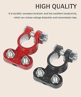 2PCS Battery Terminals,Car Accessories Cable Terminal Clamp Connectors,Anti Corrosion Car Battery Terminal Connectors Plated Top Terminal and Post Washer Set,Compatible With Cars,Trucks,Vans