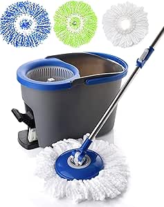 Simpli-Magic Spin 3 Microfiber Mop Heads (Blue/Grey)