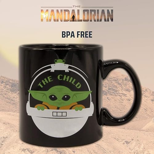 Miniatura 98 de Silver Buffalo Star Wars The Mandalorian Repeat Poses - Taza de café de cerámica estilo campista, 20 onzas Repetir Poses