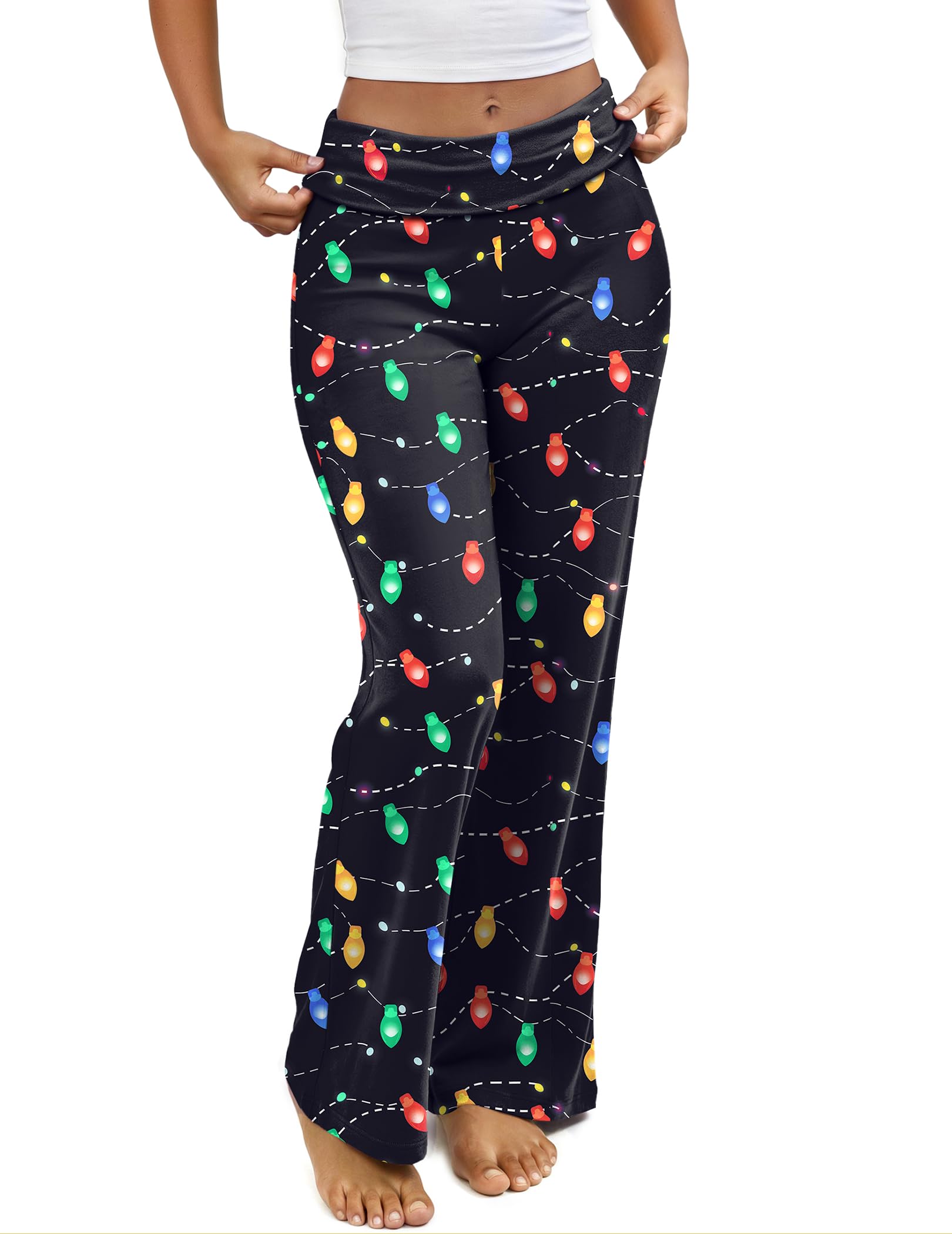 Ekouaer Women's Fold Over Pants
