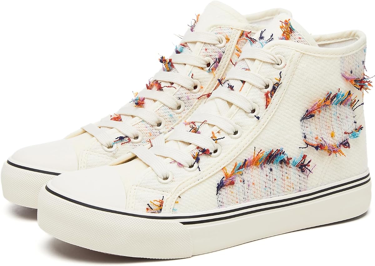 zapatillas de lona altas para mujer yageyan Zapatos de moda con cordones para mujer Casual Classic