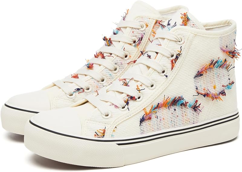 zapatillas de lona altas para mujer yageyan Zapatos de moda con cordones para mujer Casual Classic