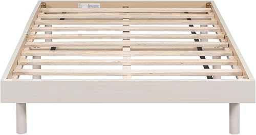 Miniatura 19 de HomSof Marco de cama flotante de tamaño individual de diseño moderno, nogal Nuez,Blanco,https://www.amazon.com/dp/undefined