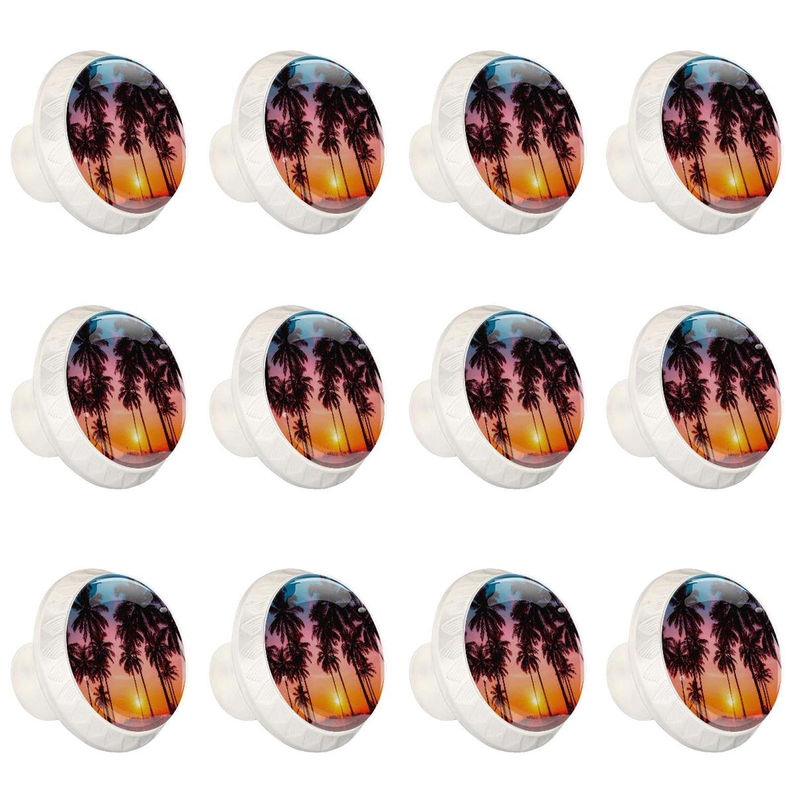 Poignées de tiroir boutons en verre cristal pour armoire meuble de cuisine lot de 12