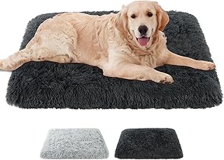 Aomig Hundebett Quadratisches Katzenbett Plüsch Katzendecke Flauschiges Hundebett Waschbar Hundematte Hundekissen Hundekorb Hundesofa für Kleine, Grosse, Mittelgroße Hunde Katzen (Hellgrau, 75*50*8cm) product image