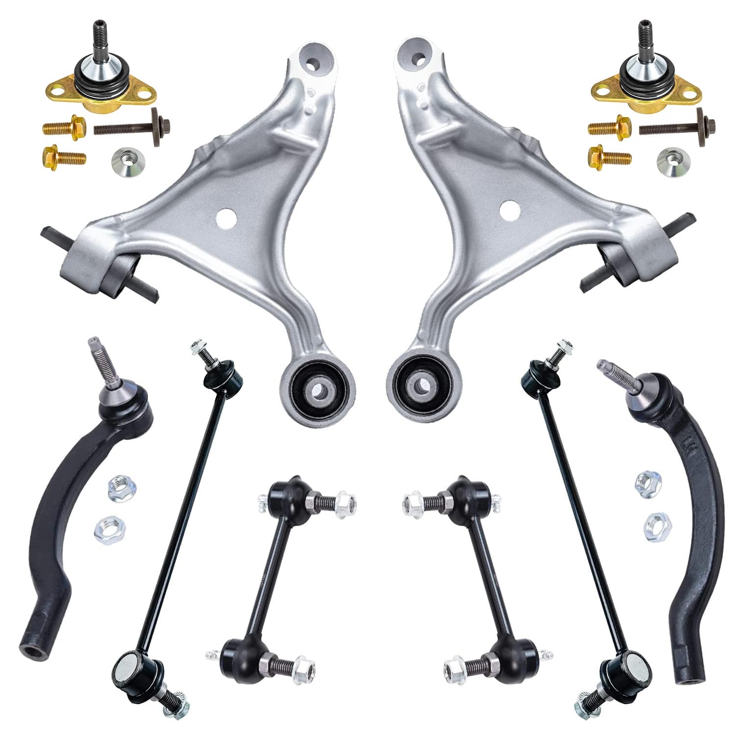 Detroit Axle - 10pc Front End Suspension Kit for 2000-2006 Volvo S80 2