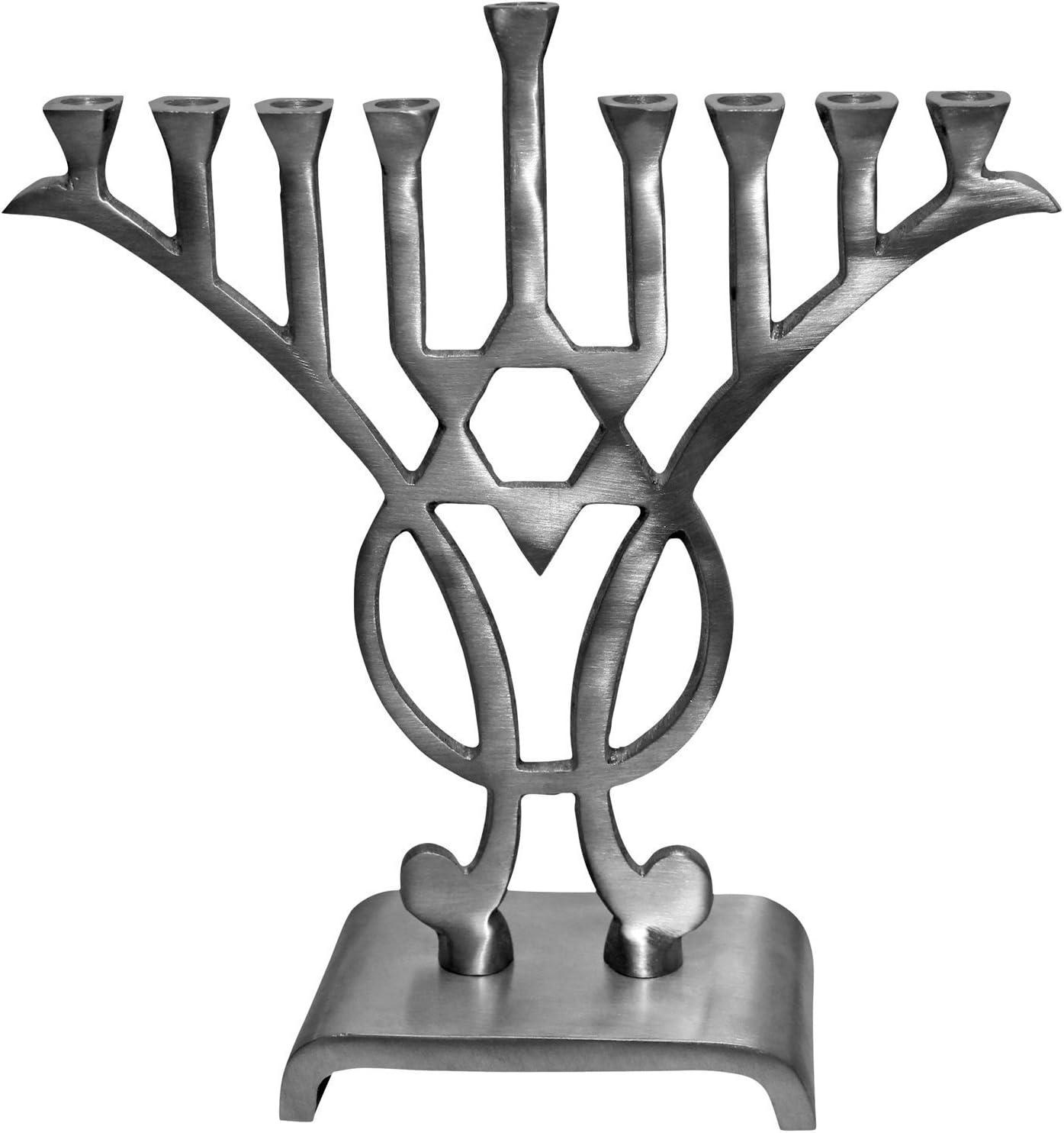 Beautiful Pewter Hanukkah Menorah