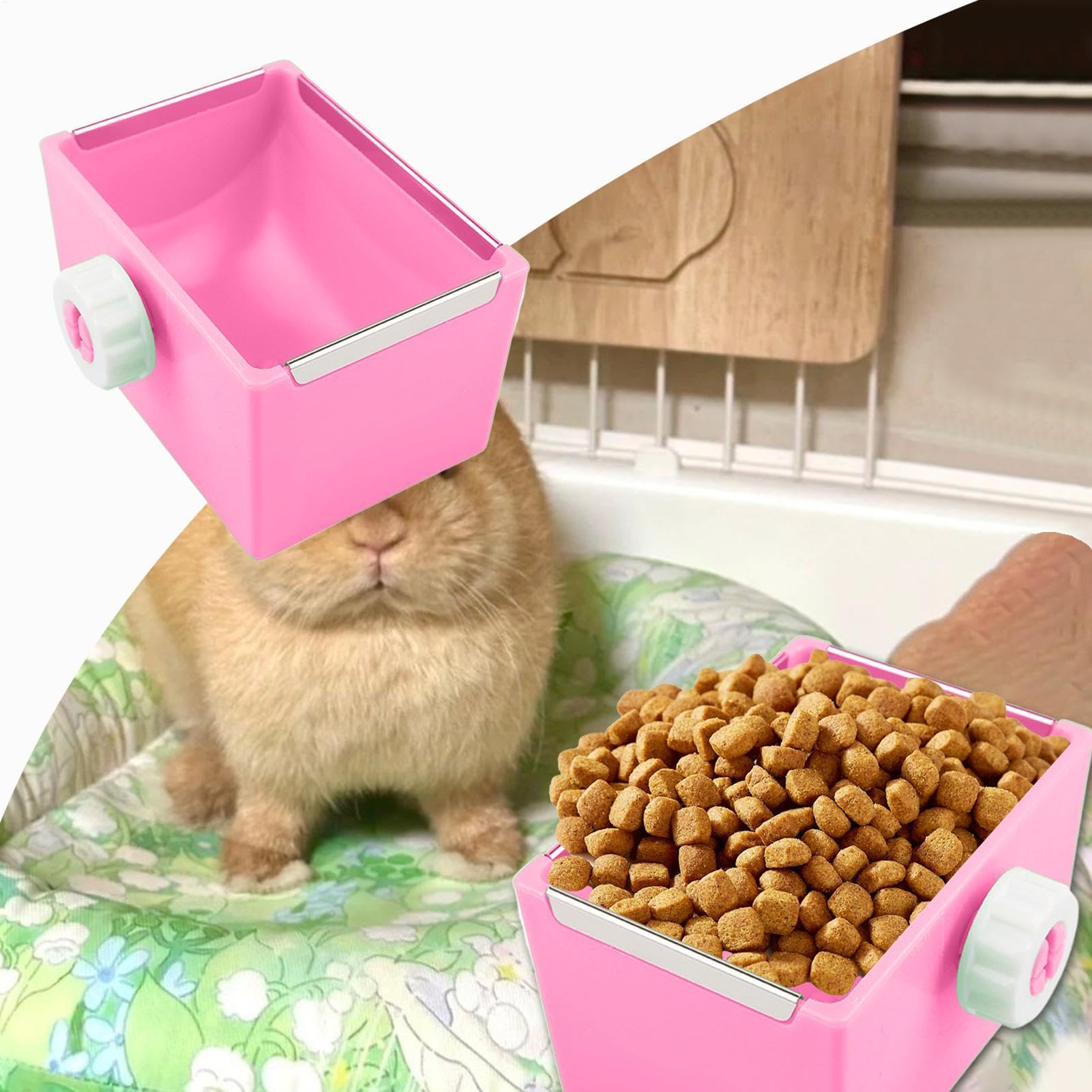 Tazón de Comida de hámster, tazón de hámster Plato de alimentación de Agua | Tazón de comida de jaula de hámster fijo para jerbos, ratones, cachorros y otros animales pequeño