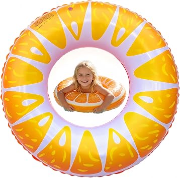Swimming Rings for Kids Adults,Orange Swim Tube,Inflatable Ring, Inflatable Pool Floats Rubber Ring for Swimming,Swimming Tube Pool Float,Swim Rings,Pool Rings