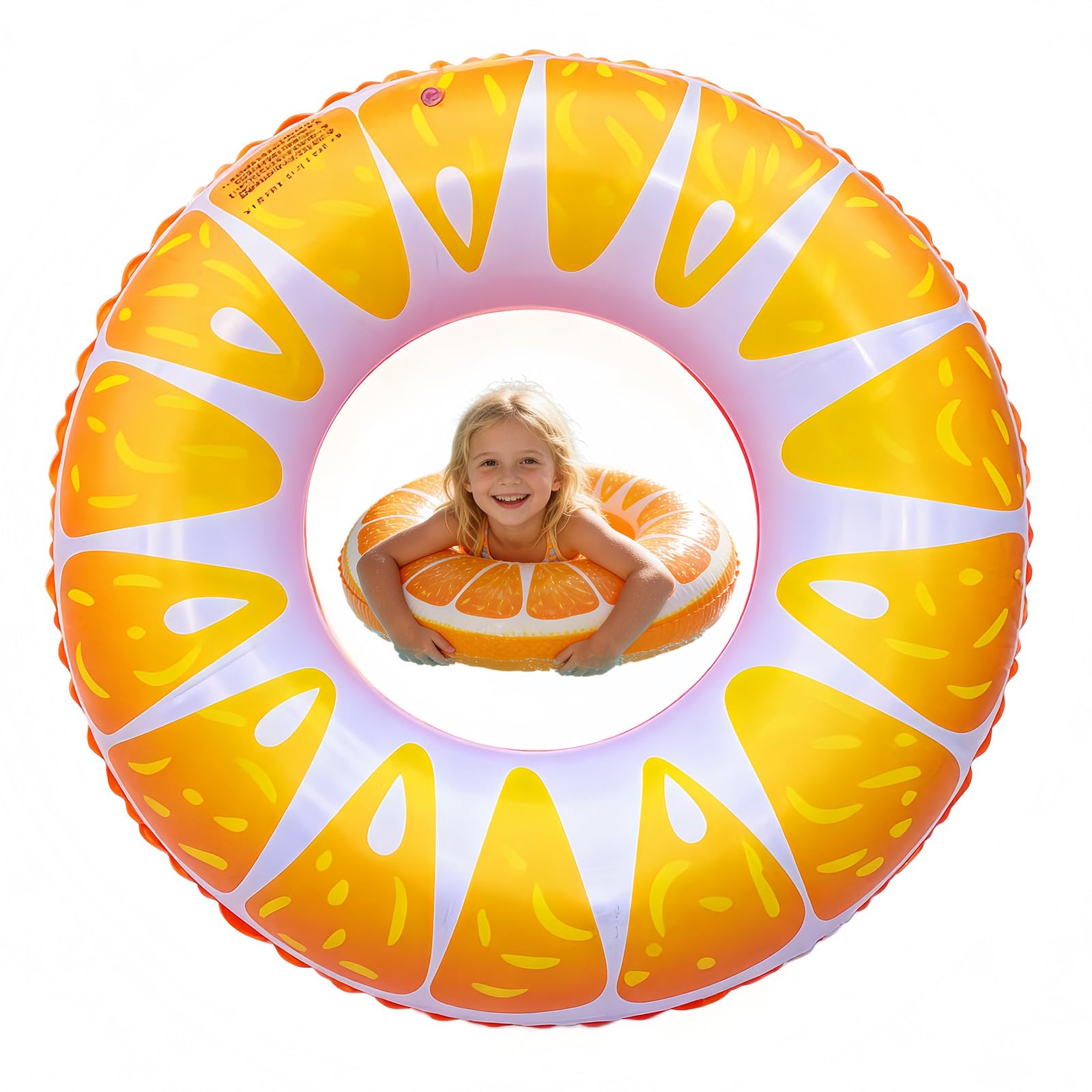 HUANYO Swimming Rings for Kids Adults,Orange Swim Tube,Inflatable Ring, Inflatable Pool Floats，Rubber Ring for Swimming,Swimming Tube Pool Float,Swim Rings,Pool Rings (70# Children)