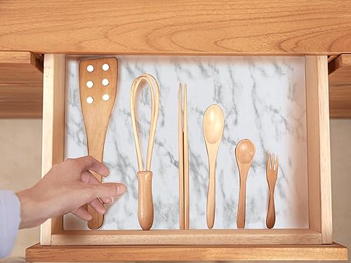 Miniatura 7 de Revestimientos para armarios de cocina, no adhesivos, de 10 pulgadas de ancho x 20 pies, forro de cajón de gabinete de agarre fuerte,