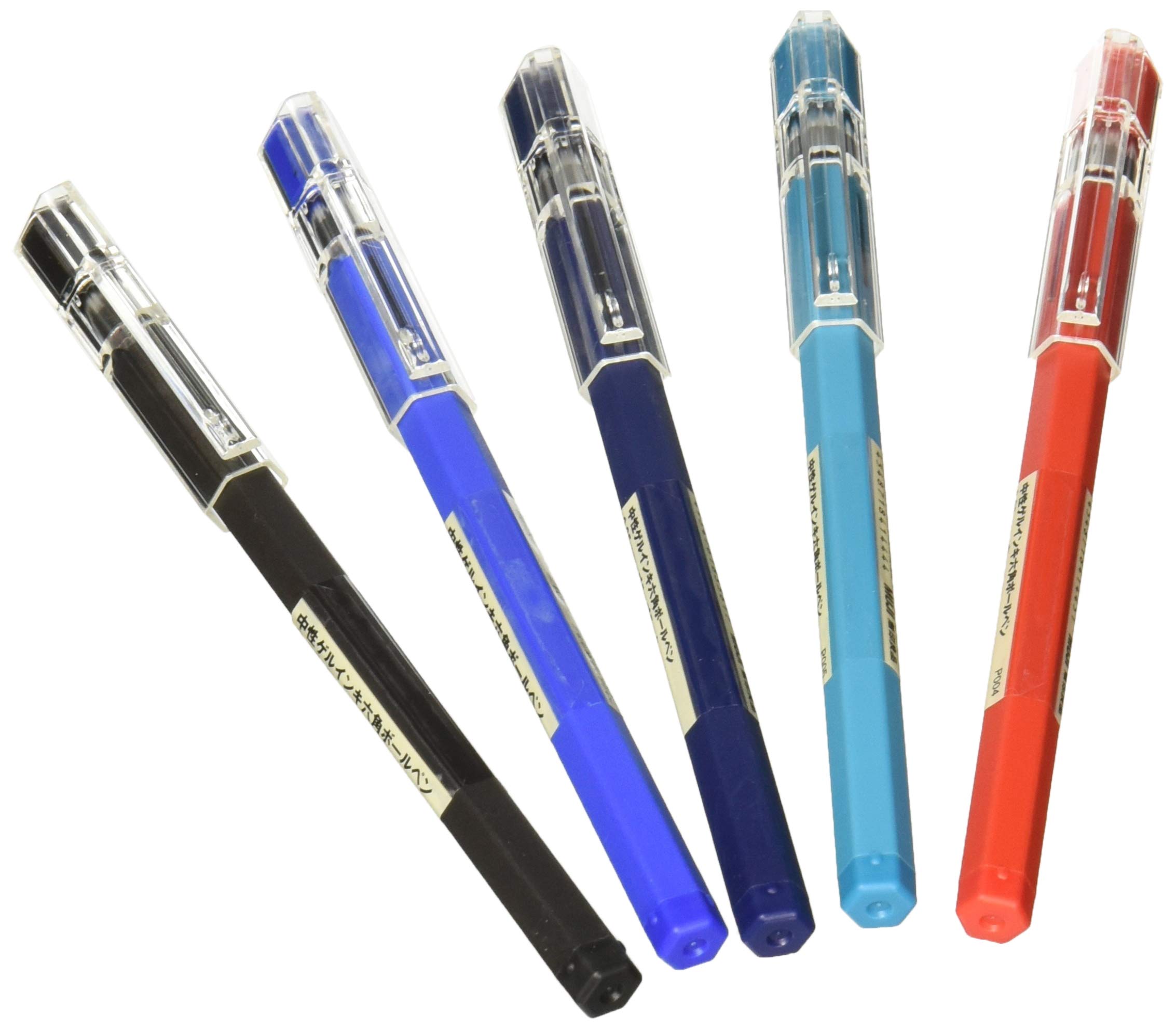 Office Supplies MOMA MUJI Gel Ink Hexagonal Ballpoint Pen 0.25mm 7 colors set extrafine