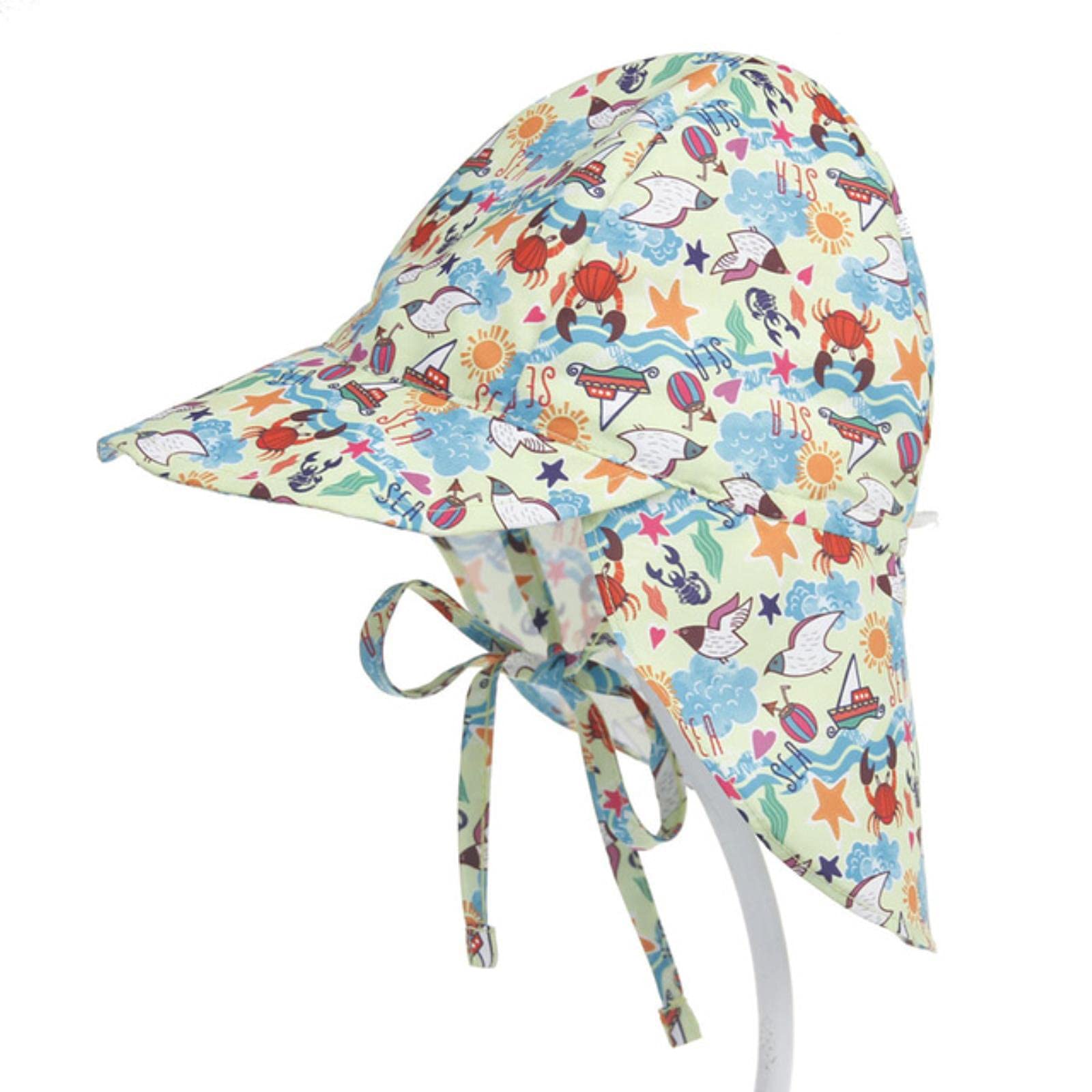 XKUN Sombrero de Sol para niños SPF 50+ Bebé Sol Sombrero Ajustable Gorra De Verano para Niños Viajes Playa Chica Sombrero Niños Niños Sombreros