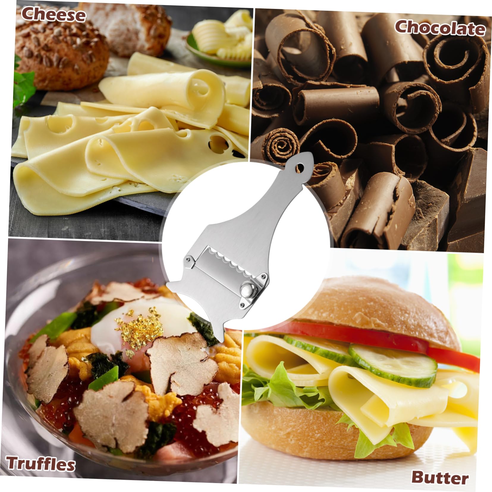 Amosfun Pelapatate in Acciaio Inossidabile Resistente Antiruggine, Pelapatate Manuale Compatto Foro Salvaspazio, Utensile da Cucina per Casalinghe e Chef Professionisti