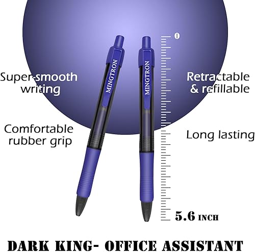 Miniatura 3 de mingtron Bolígrafos de gel, paquete de 150 bolígrafos de punta fina, sin manchas para la mano izquierda, bolígrafos de clic a granel, bolígrafos
