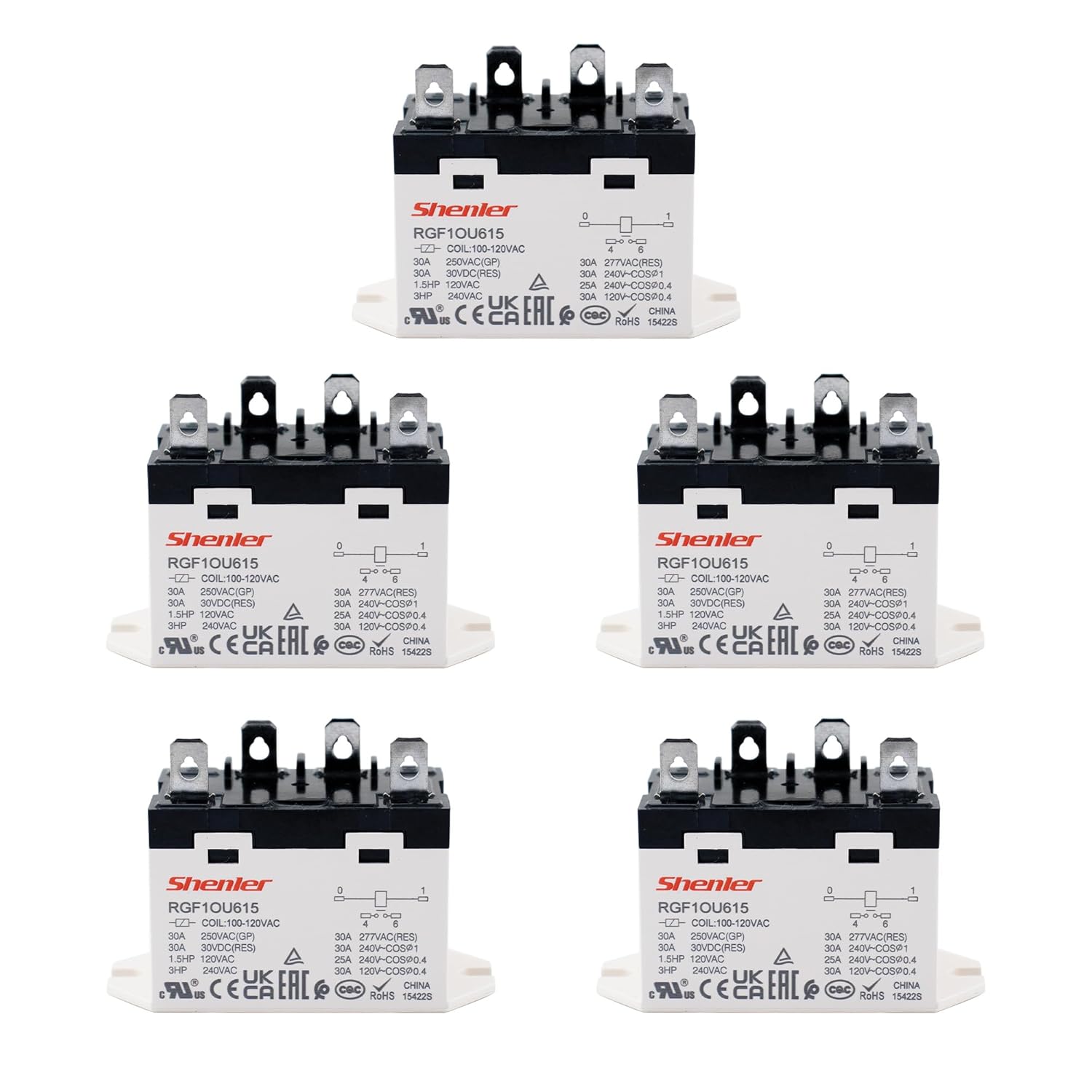 IMM Compressor Relay Replacement for Hoshizaki 4A3140-01, 5 Pack