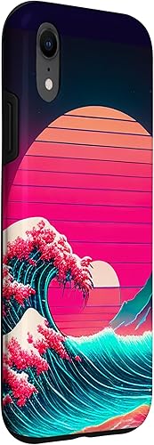 Miniatura 3 de Funda retro para iPhone XR vaporwave synthwave Ocean Japanese 80s estilo vintage retro