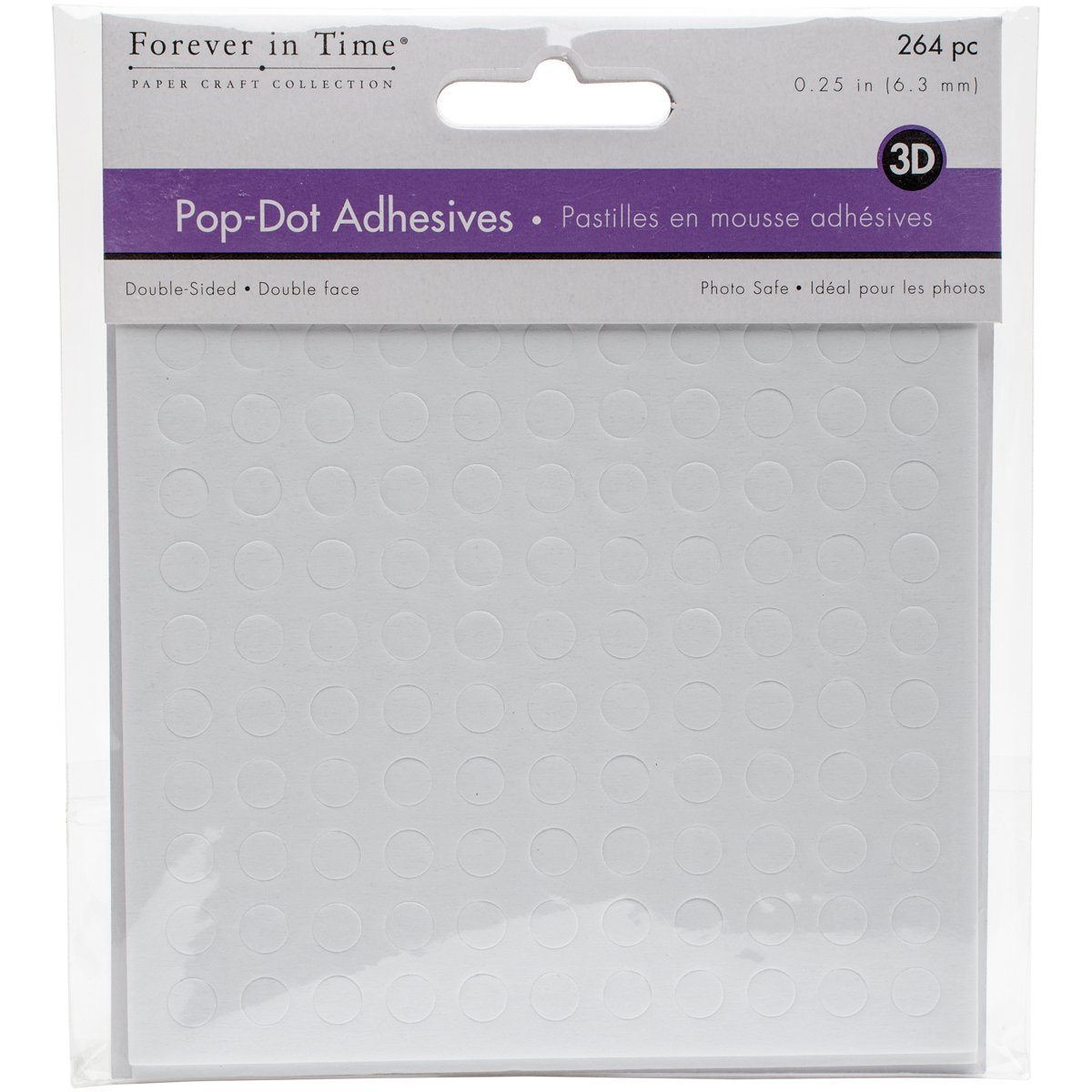 Forever in Time3D Pop Dots for Scrapbook, 264-Piece, 0.25"