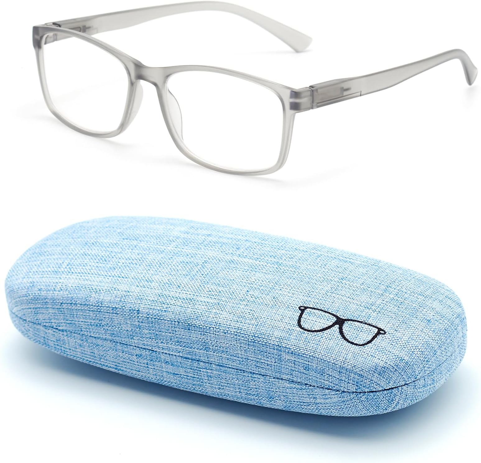 Nearsighted Glasses for Distance with Hard Case Blue Light Spring Hinge Glasses Not Reading Glasses