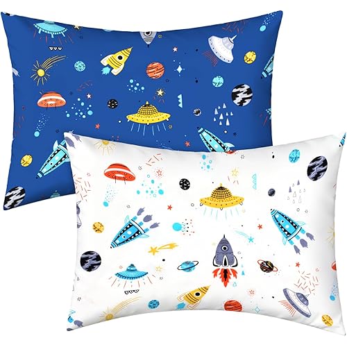 UOMNY Kids Toddler Pillowcases - 2 Pack Fits Pillows 13 x 18 or 12x 16 for Kids Bedding Space