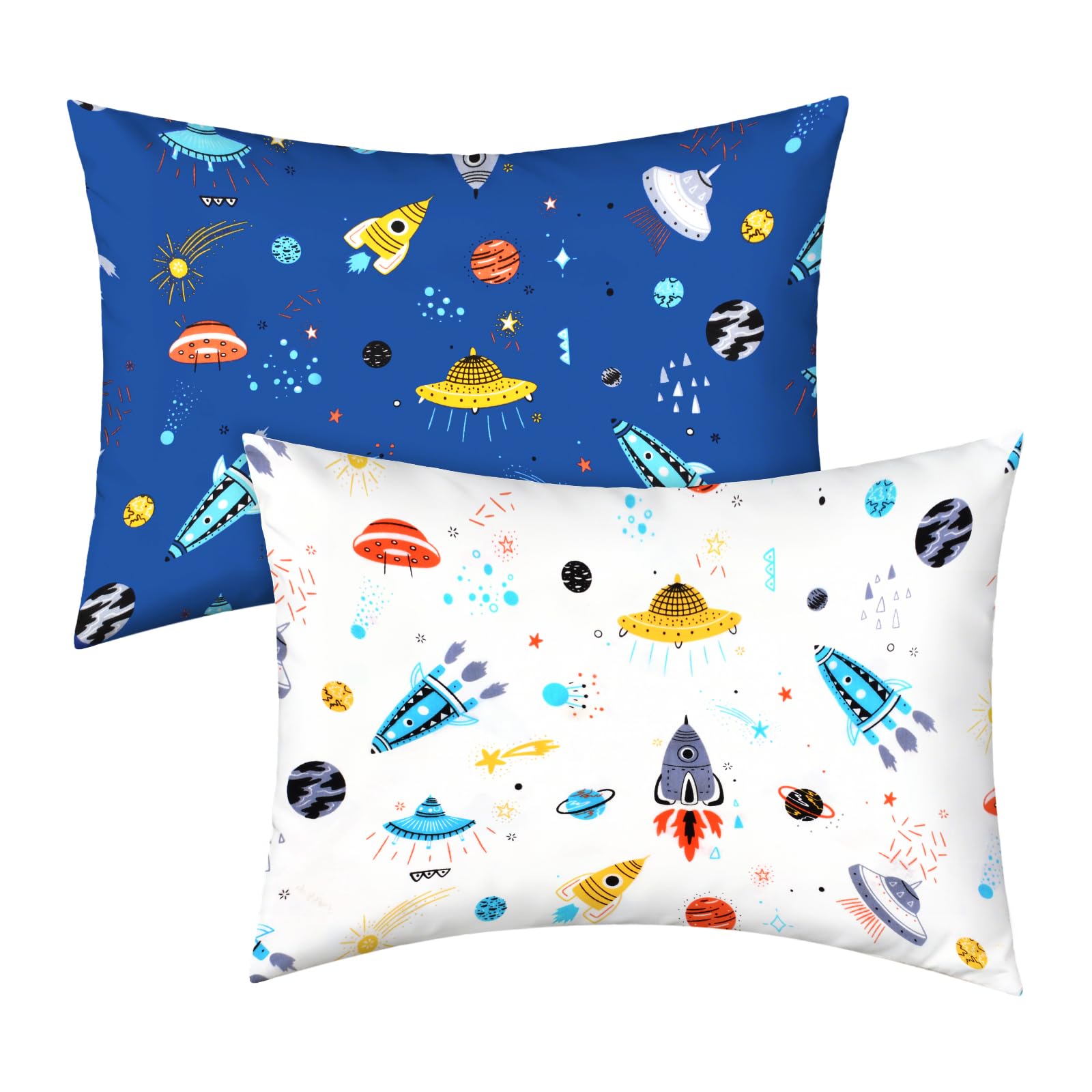 UOMNY Toddler Pillowcases for Boys 13X18 Space Baby Pillowcase 2 Pack