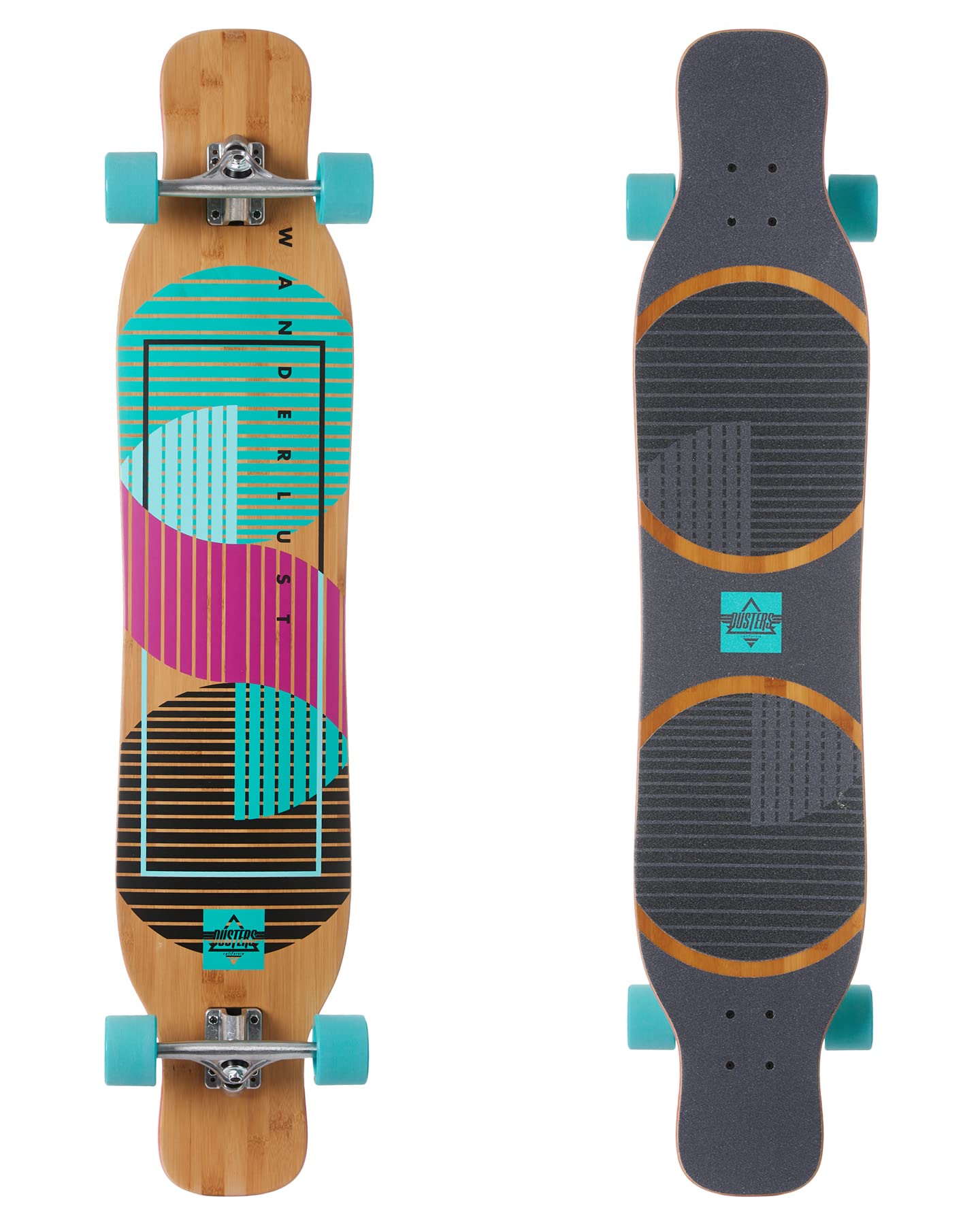 Dusters Longboard Complete Wanderlust Teal/Purple Dancer 9.5" x 47"