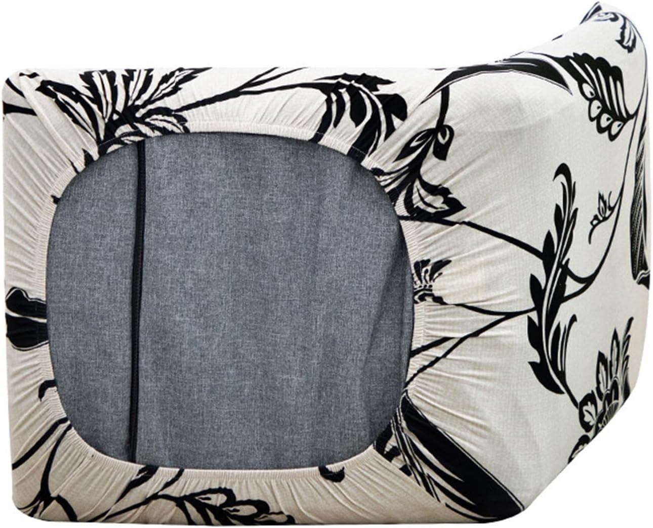 Stretch Folding Floor Gaming Chair Cover, Floor Game Chair Covers Slipcover, Floral Lounge Chair Cover, Sofa Couch Cover for Pets (8,Set of 2)