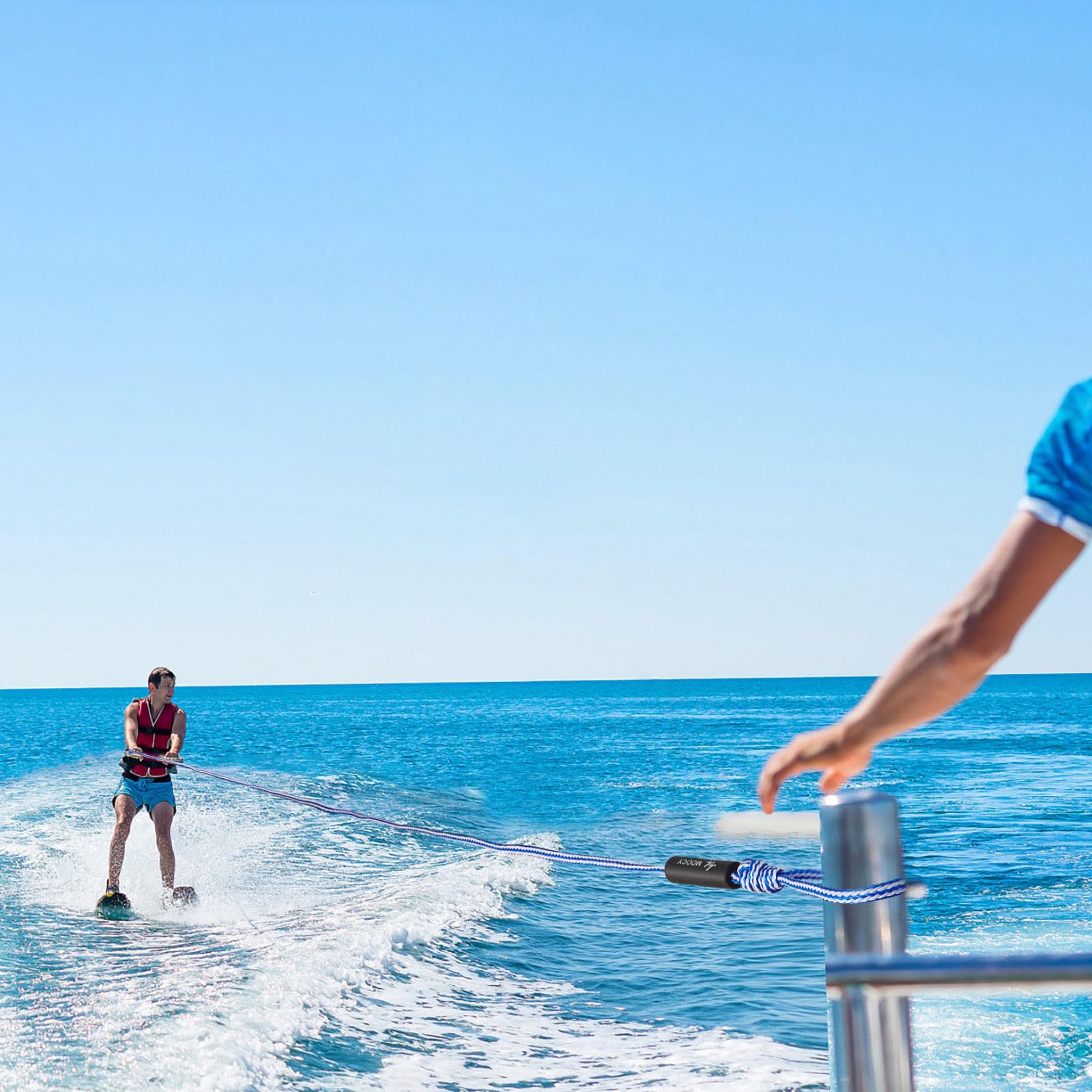Corda di traino per sport acquatici Heavy Duty Cablaggio di traino Corda da sci d'acqua Corda per tubi trainabili Sci nautico Barche Durevole Corda di traino
