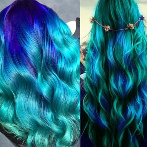 Miniatura 3 de Extensiones de cabello con clip de colores, extensiones de cabello liso colorido de 21 pulgadas con clip para mujer, fiesta de Navidad, fiesta de