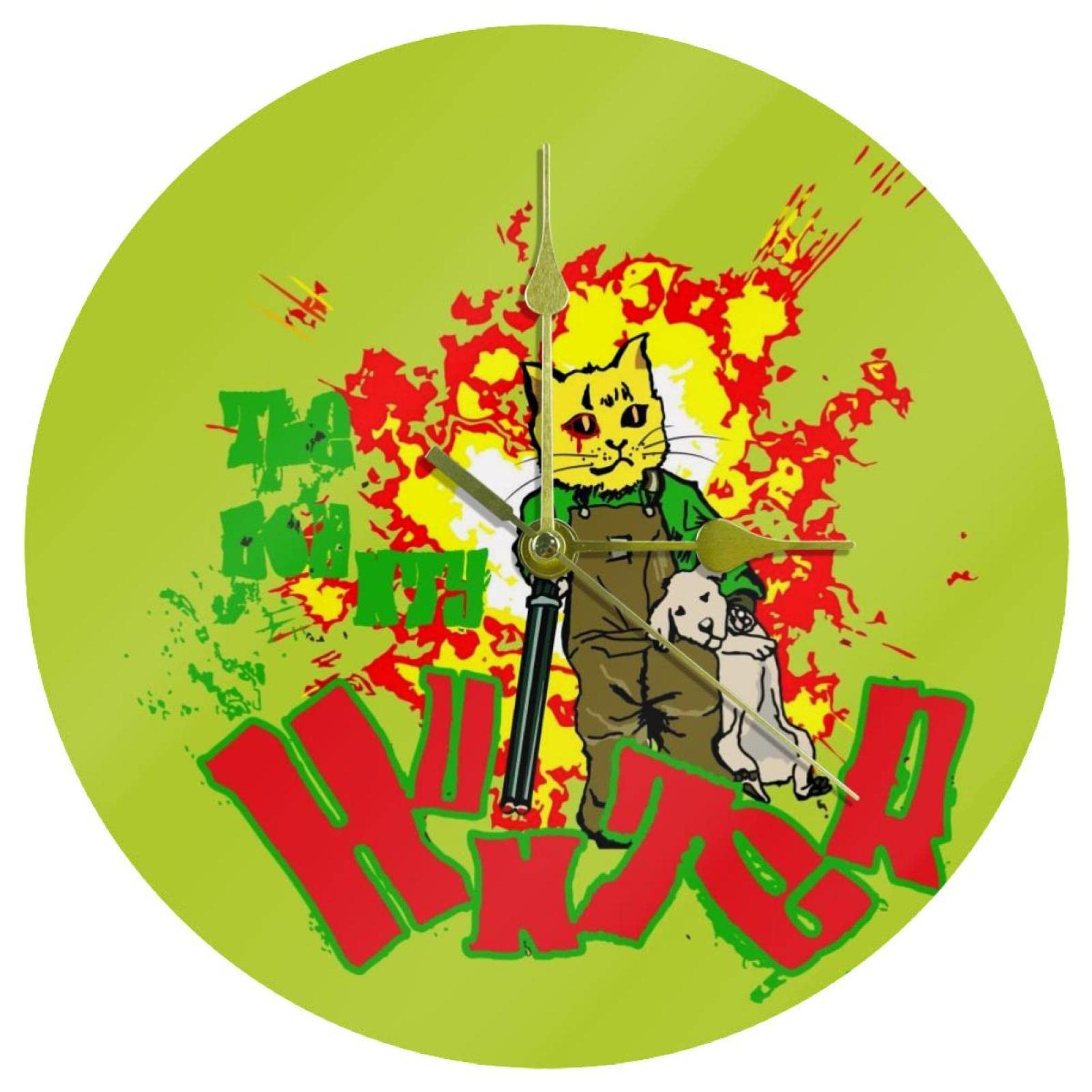 Horloge murale ronde acrylique chat 24 cm cadeau idéal passionnés