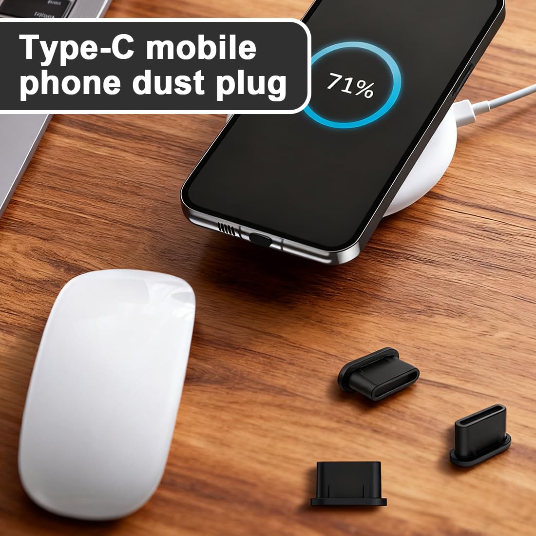 WeddHuis 1 Set Kit Pulizia Smartphone USB C Spazzole Pulizia Telefono Porta Anti-Polvere per Connettore, Altoparlante e Microfono