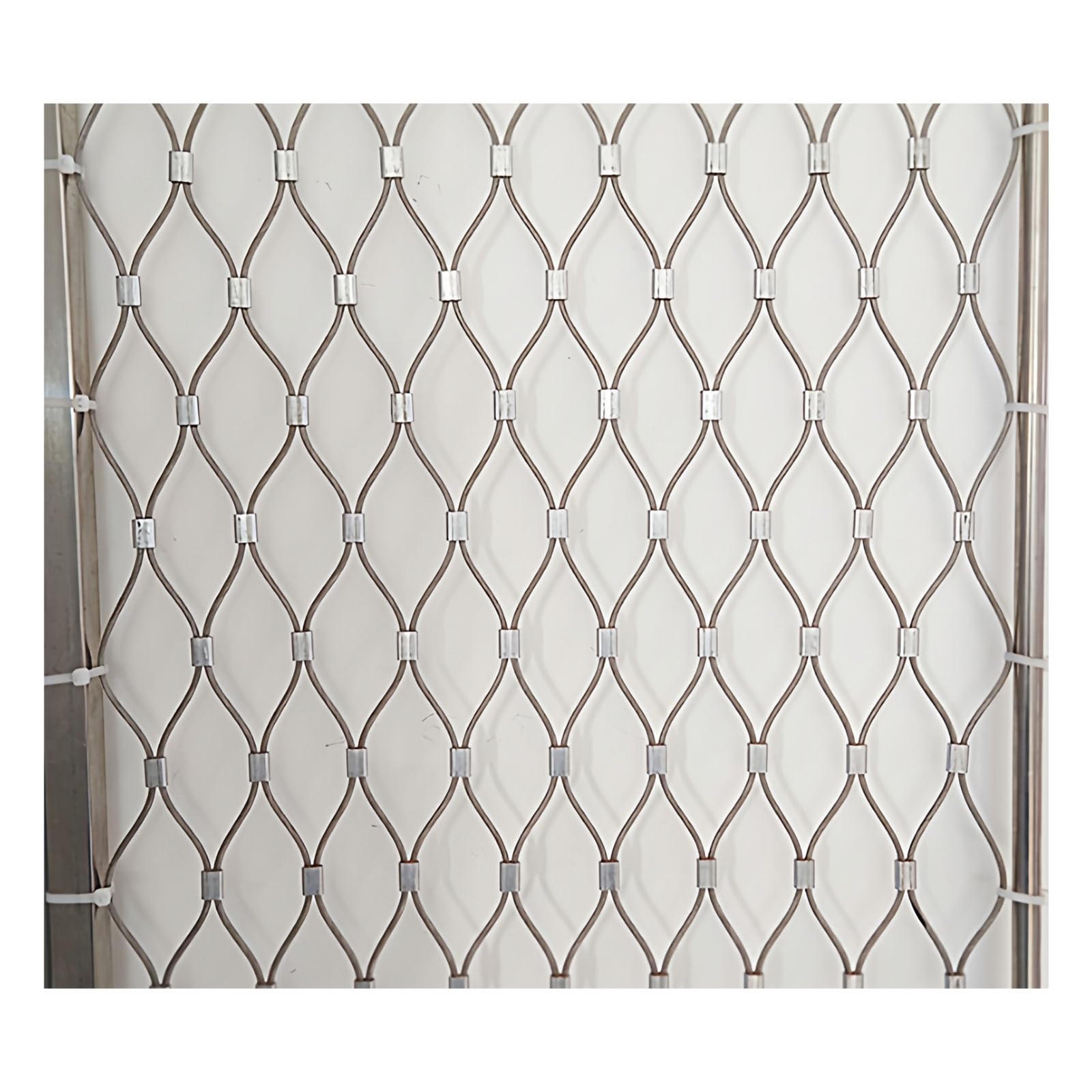 SDGBCXD stainless steel rope mesh, Tough and Durable, Flexible to Use, Multi-Strand Braiding, Suitable for Multiple Scenarios(1 * 1.5m/3.2 * 4.9ft)