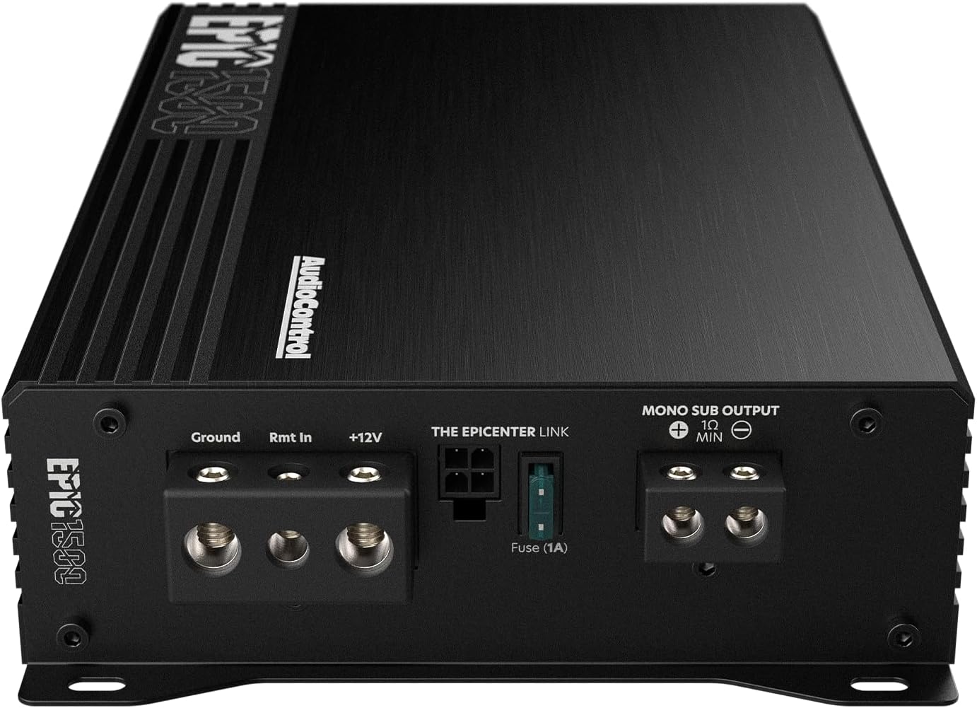 AudioControl EPIC1500 EPIC Series 1500 Watt RMS Compact 1-Channel Monoblock Car Audio Subwoofer Amplifier, Class D, Epic Boost, Subsonic Filter, Low Pass Filter, ACR-E Remote Bass Knob, Epicenter Link