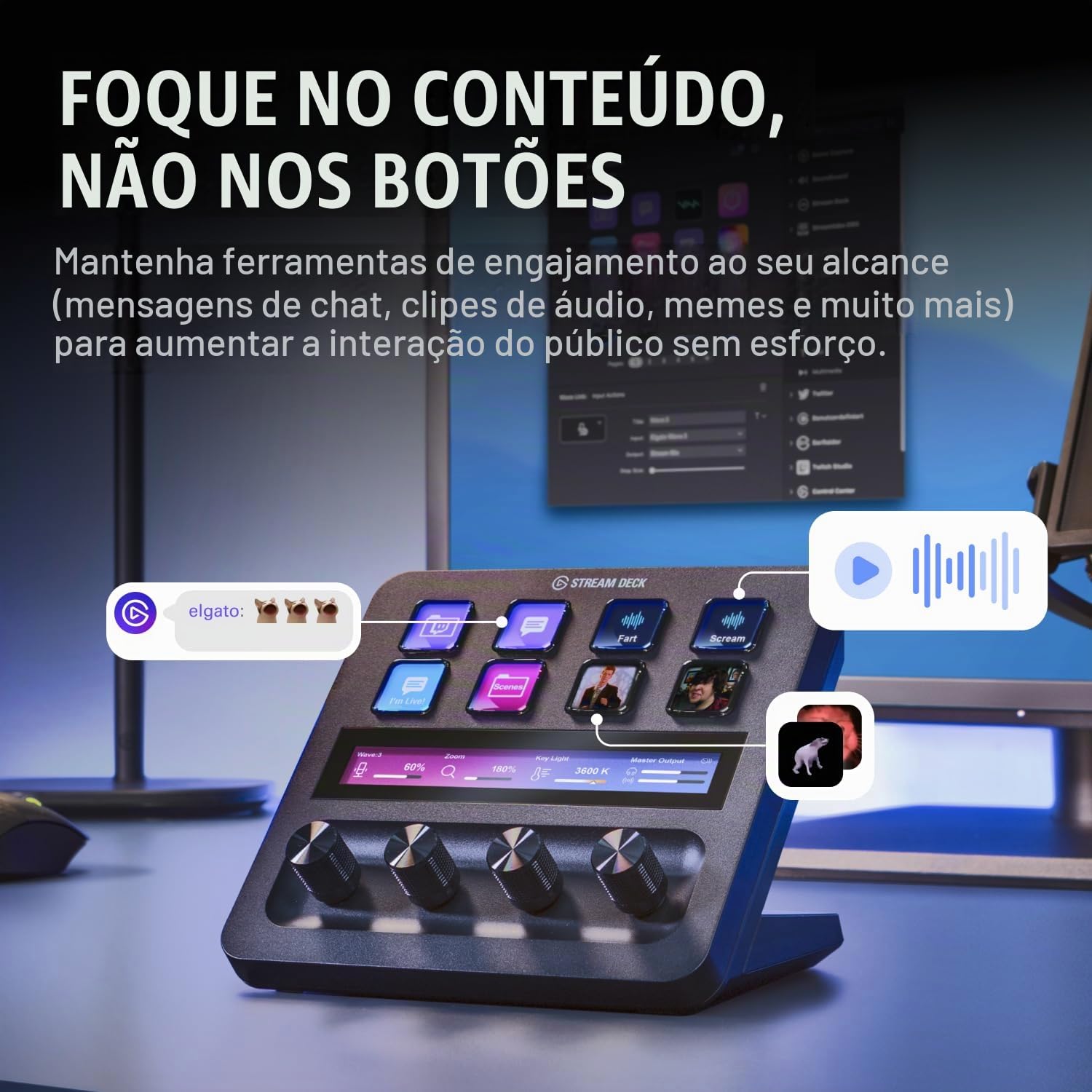 Elgato Stream Deck +, 8 Teclas, Multi Actions, USB, MAC/PC