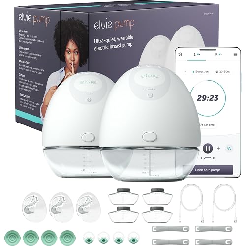 Elvie - Double, Wearable Breast Pump w/App - The Smallest & Quietest - Portable - Hands Free & Discreet - Automated with Four Personalized Settings | The smallest & quietest, discreet, automated with four personalized settings