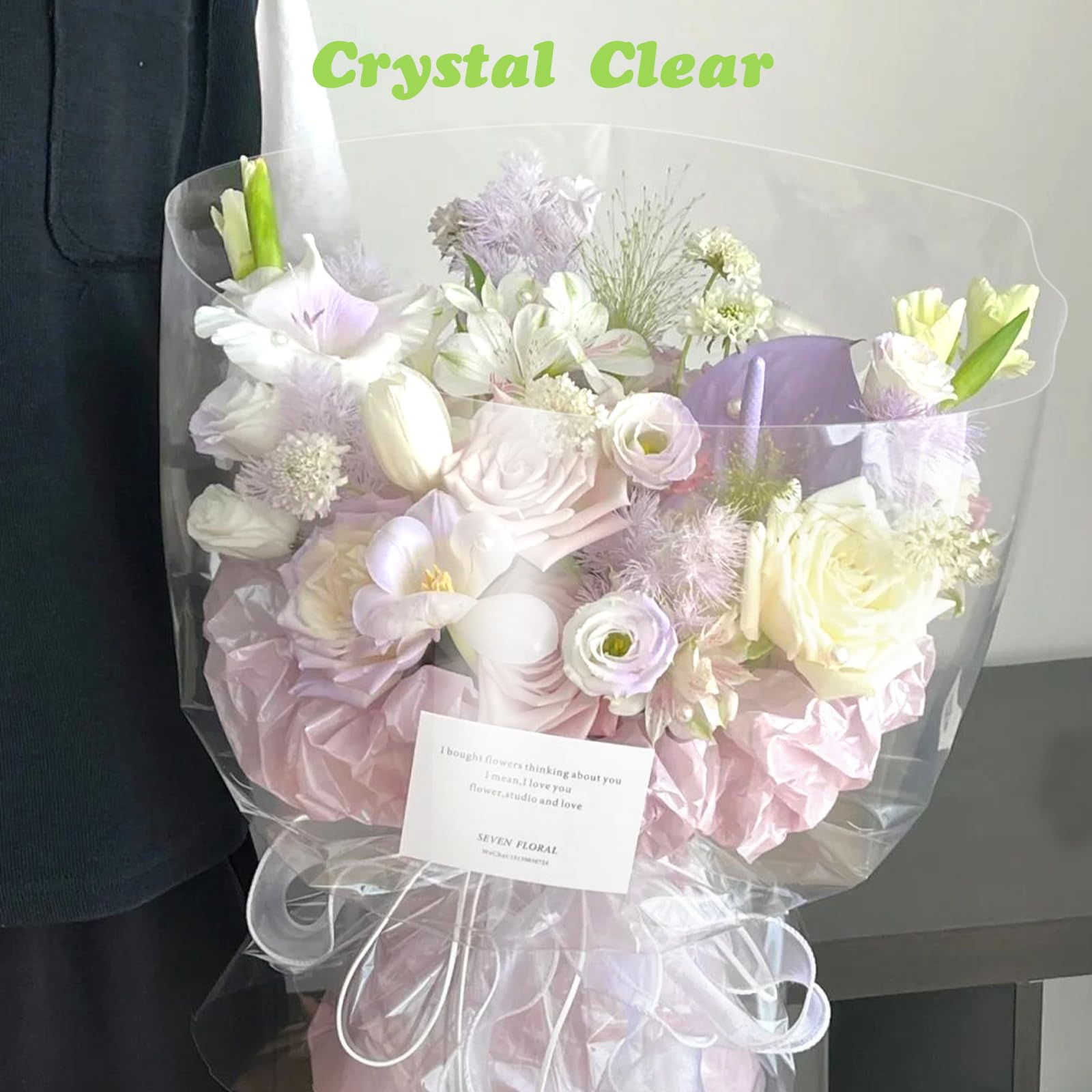 Pellicola Regalo Trasparente 86 Cm X 30 M - Cellophane Per Confezioni Regalo, Cesti, Bouquet - Resistente E Lucida