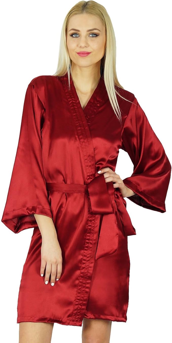 red satin robe