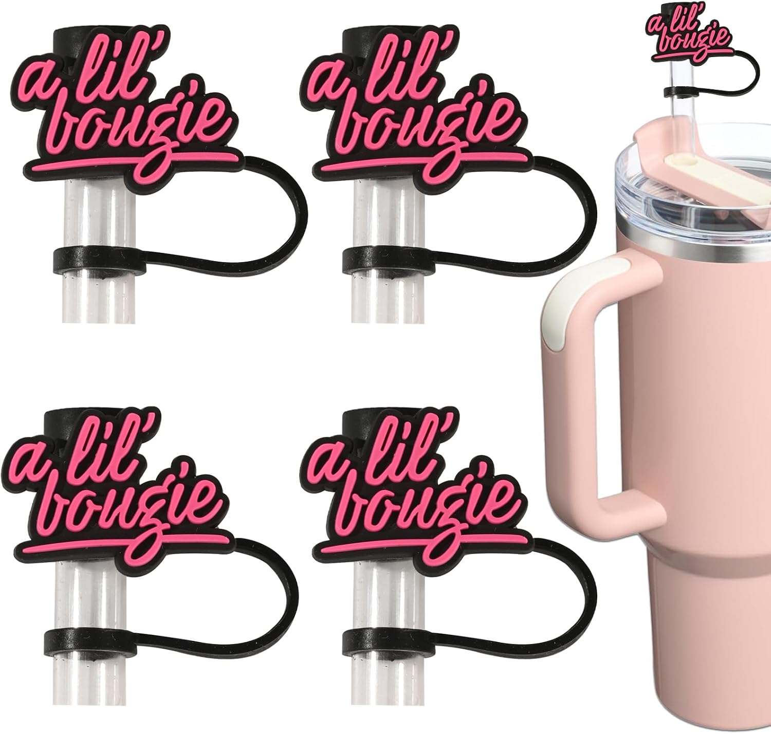 A Lil' Bougie Straw Toppers for Stanley Cup White Elephant Gifts