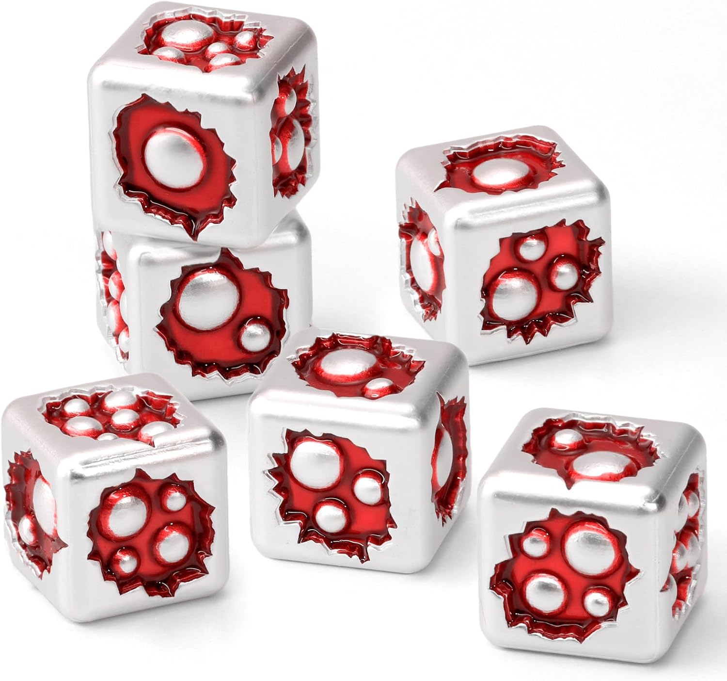 DND Dice Set Bat & Metal D6 Dice Set — for D and D TTRPGS Dice Set