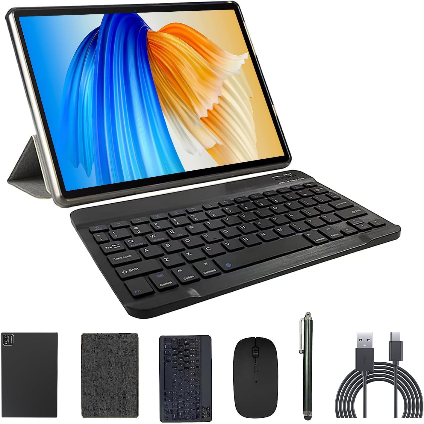 10 inch Tablet 2 in 1 Tablets 10″ Android 14 Tablets 8GB+64GB/1TB expansion With Keyboard Case Mouse Stylus Tableta Android Tableta 10.1″ IPS HD Screen 2MP+8MP Dual Camera WiFi BT 6000mAh Battery Tab. 10 inch Tablet 2 in 1 Tablets 10″ Android 14 Tablets 8GB+64GB/1TB expansion With Keyboard Case Mouse Stylus Tableta Android Tableta 10.1″ IPS HD Screen 2MP+8MP Dual Camera WiFi BT 6000mAh Battery Tab.
