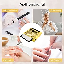 CoFashion 80W Suction Dust Collector for Acrylic Nails - Professional Extractor Fan for Manicure Salon - Dust Collector When Using Drill & File