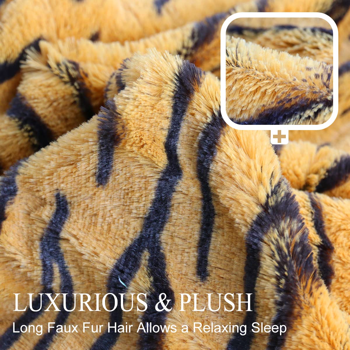 Sleepwish Leopard Cheetah Pillow Cases Soft Sherpa Fleece Fur Back Animal Tiger Skin Print Fuzzy Pillow Shams for Boys Men Women Girls (Standard (20