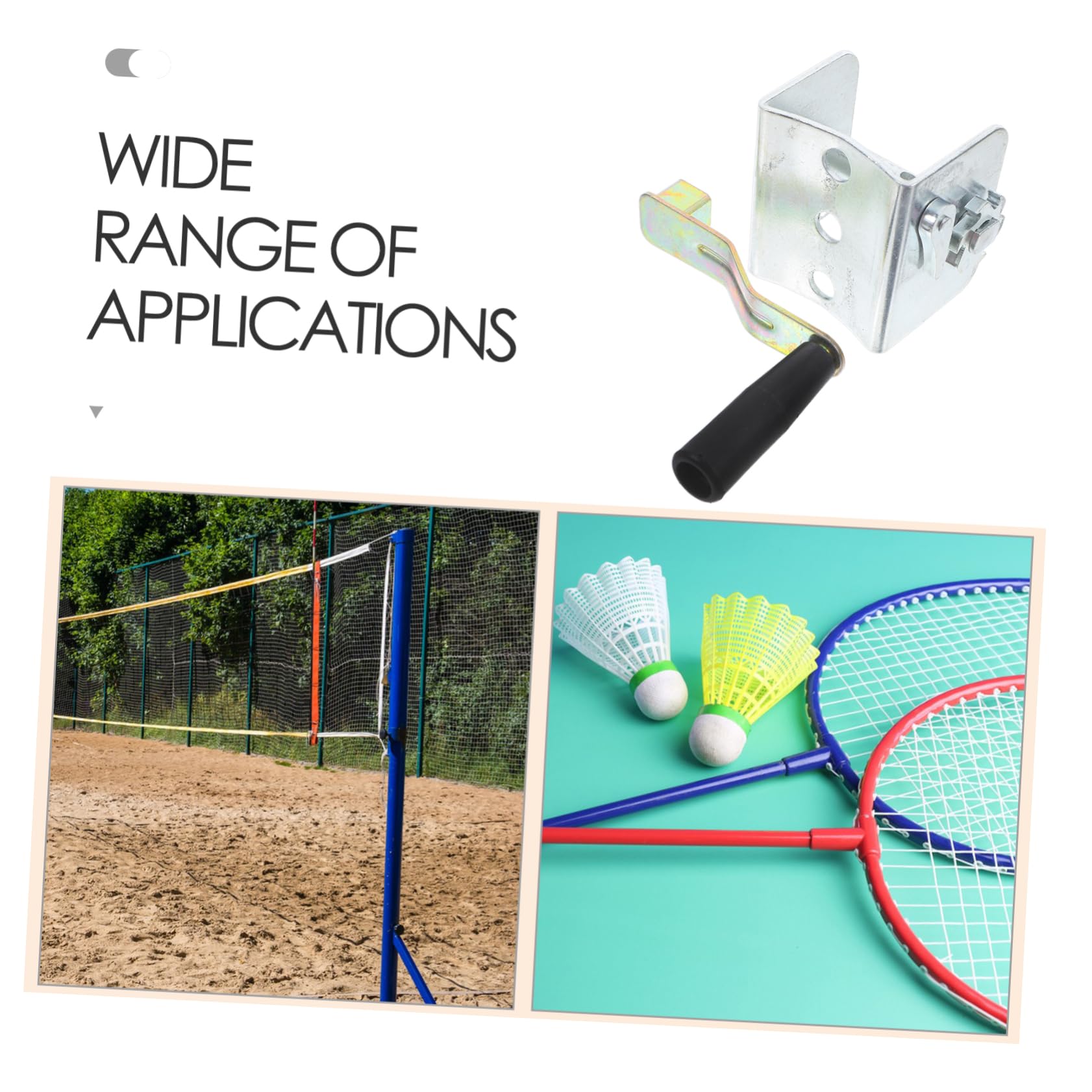TOYANDONA Tenditore Stabile e Affidabile per Pali da Badminton e Pallavolo in Ferro Argento Migliora L'esperienza di Gioco per Uso All'aperto in Comunità